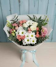 Букет цветов из:  Розы, Лизиантусы и Хризантемы #REPLACE_PRED# Нелидово