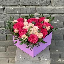 Цветочная композиция из Розы в коробке #REPLACE_PRED# Нелидово