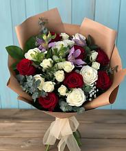 Букет цветов из:  Розы и Альстромерии #REPLACE_PRED# Нелидово