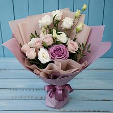 Букет цветов из:  Розы и Лизиантусы в Нелидово