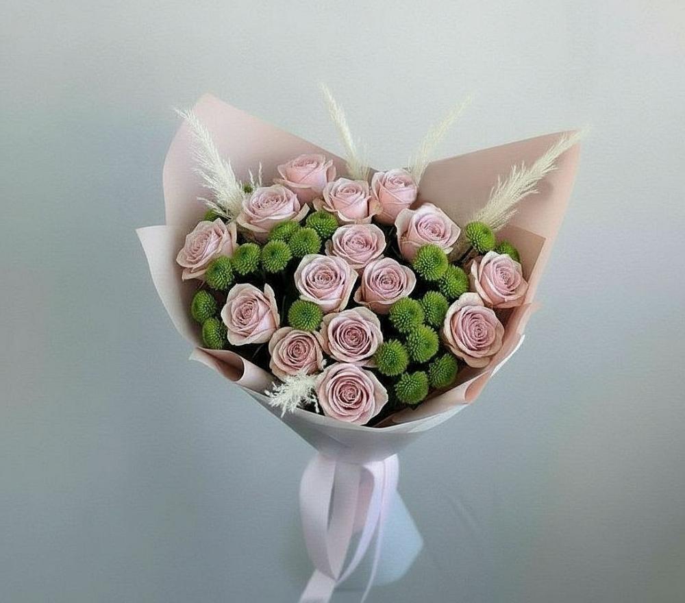 Букет цветов из: Розы и Хризантемы в Нелидово