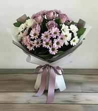 Букет цветов из:  Хризантемы и Розы в Нелидово