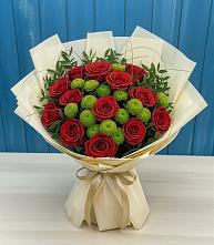 Букет цветов из:  Розы и Хризантемы в Нелидово