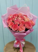 Букет 15 Розовых роз Равель #REPLACE_PRED# Нелидово