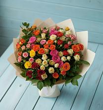Букет Микс из разноцветных кустовых роз #REPLACE_PRED# Нелидово
